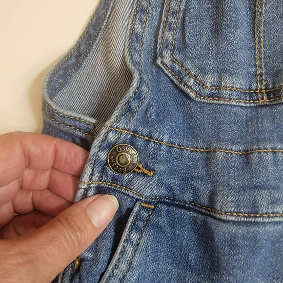 OshKosh B'Gosh Overalls, Toddler 3T, Denim Blue, Snap Button, Classic, GUC - Picture 5 of 13